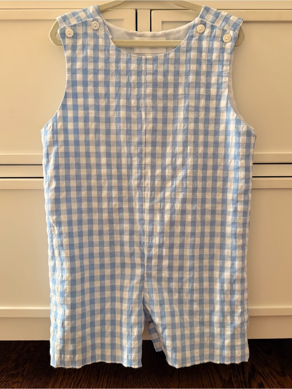 Cecil and Lou Seersucker Gingham Jon Jon Size 2T - Picture 5 of 8